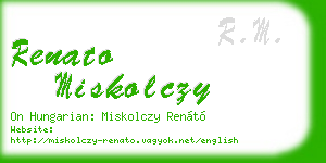 renato miskolczy business card