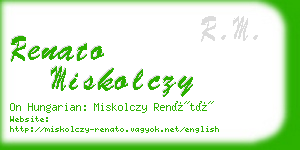 renato miskolczy business card